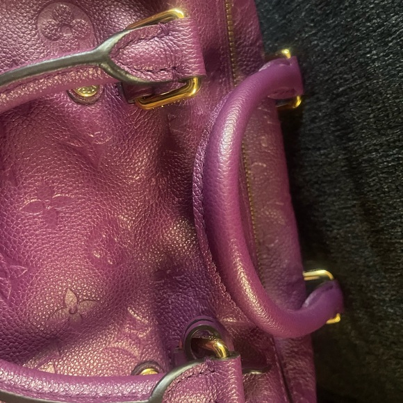 ⭐️ SOLD ⭐️Louis Vuitton Speedy 30 Purple Monogram Empreinte Leather Bandouliere - Picture 7 of 11